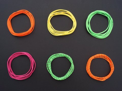 Spielfäden Neon gemustert